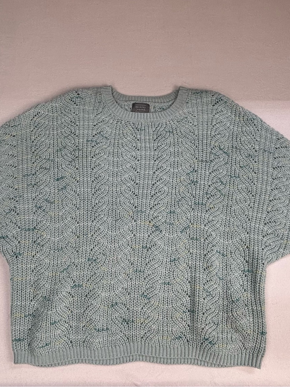 Abercrombie & Fitch Light Sage Cable Crewneck Sweater